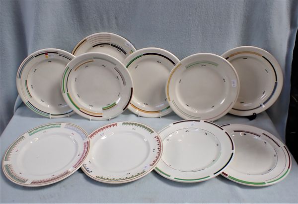 A COLLECTION OF MID-20TH CENTURY PATTERN SAMPLE PLATES