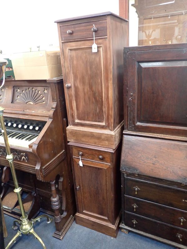 A PAIR OF 19TH CENTURY MAHOGANY POT CUPBOARDS