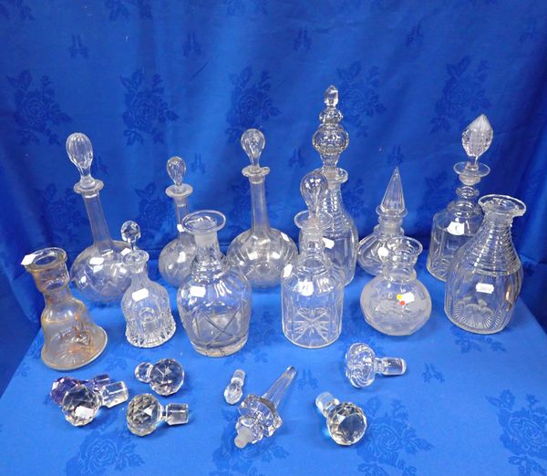 A COLLECTION OF DECANTERS