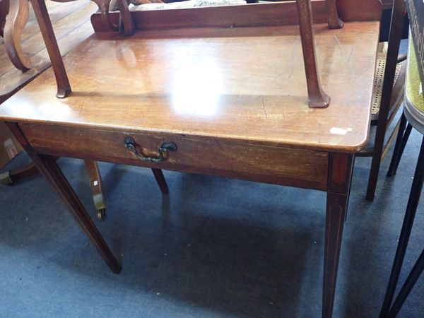 A GEORGE III MAHOGANY SIDE TABLE