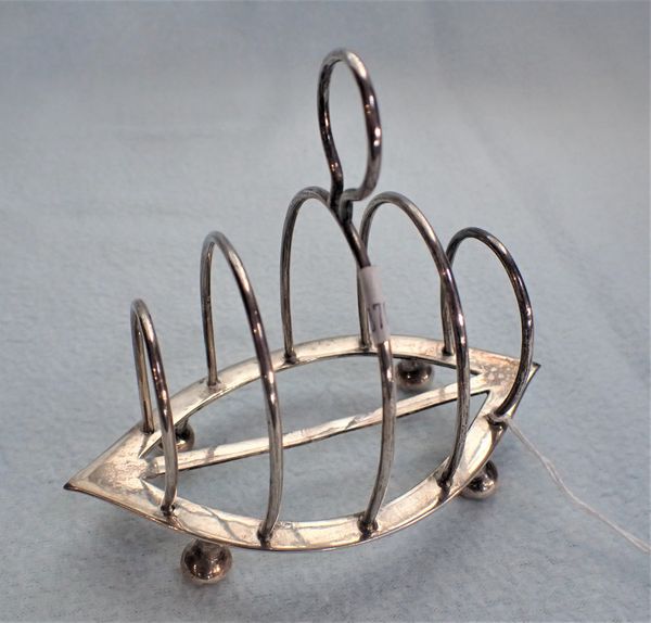 A CHINESE SILVER TOAST RACK