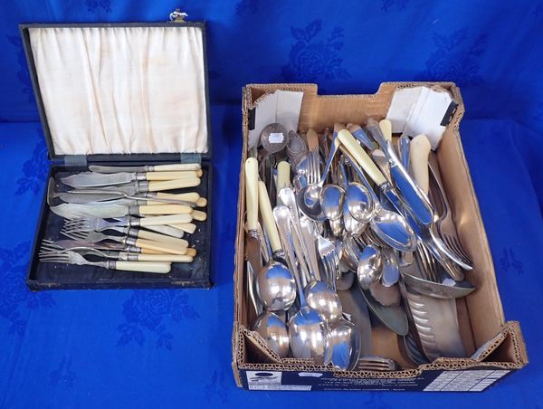 A COLLECTION OF PLATED CUTLERY