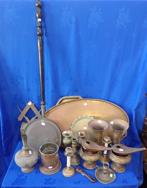 A COLLECTION OF EASTERN BRASS WARE