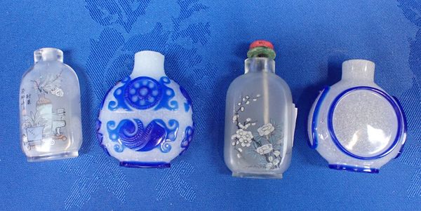 FOUR CHINESE SCENT BOTTLES