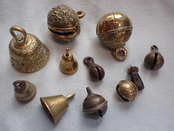 TWO ASIAN CROTAL BELLS