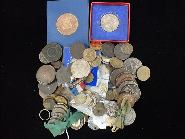 A COLLECTION OF VARIOUS TOKENS AND MEDALS