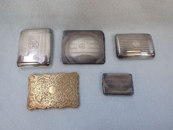 A COLLECTION OF SILVER CIGARETTE CASES