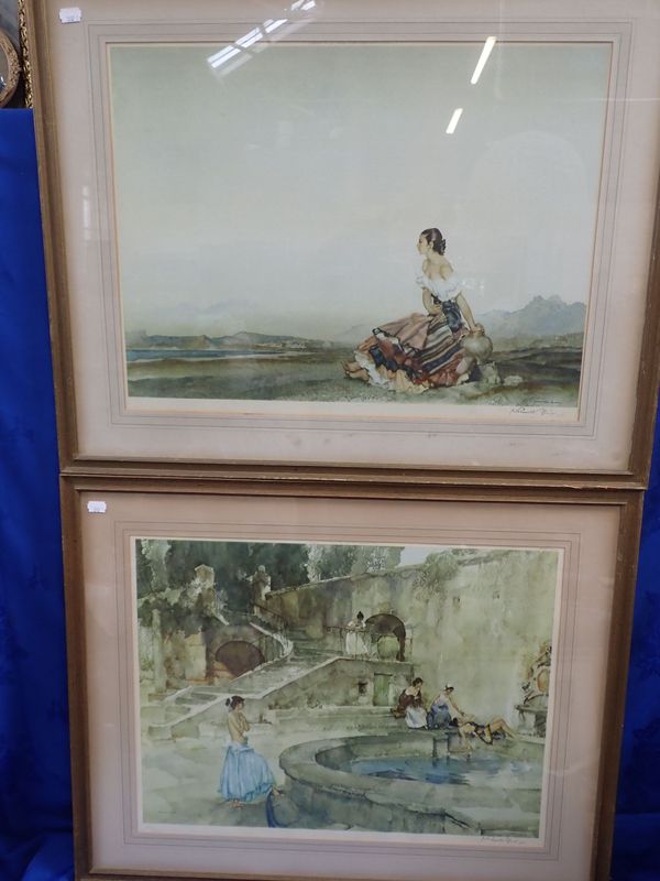 WILLIAM RUSSELL FLINT: 'CHATEAU GARDEN, LANGUEDOC', SIGNED PROOF