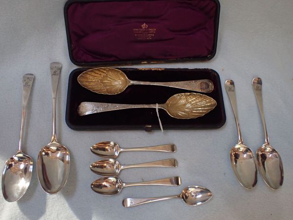 FOUR GEORGIAN SILVER TABLESPOONS