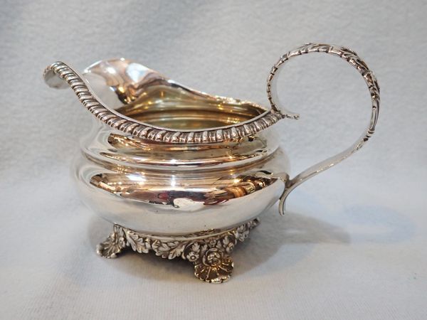 A GEORGE IV SILVER MILK JUG