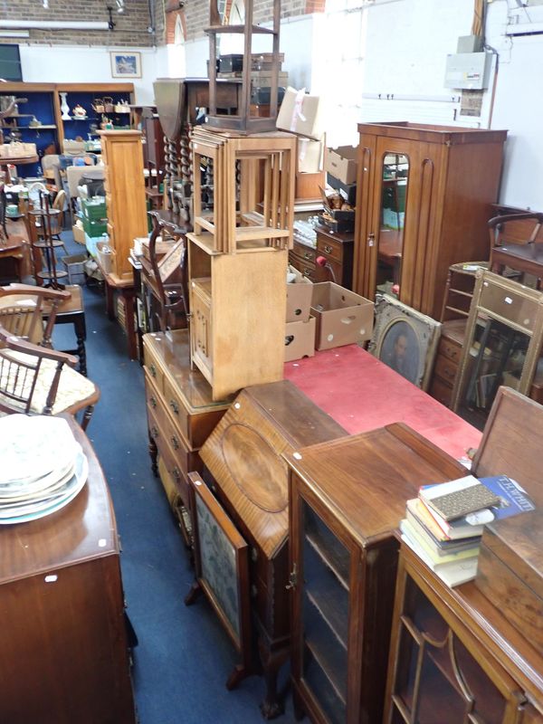 AN EDWARDIAN MAHOGANY MUSIC CABINET