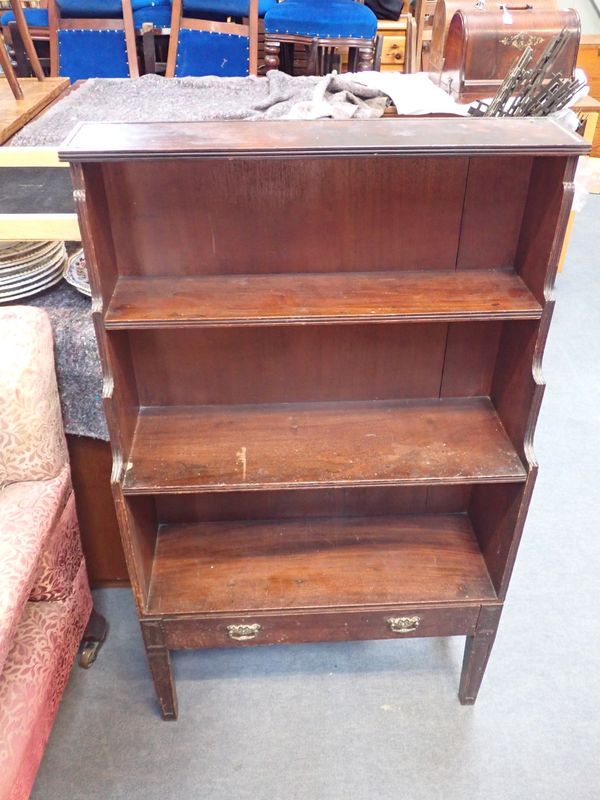 A 19TH CENTURY MAHOGANY  'WATERFALL' BOOKCASE