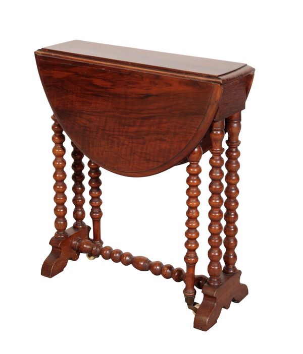 A ROSEWOOD GATELEG OCCASIONAL TABLE