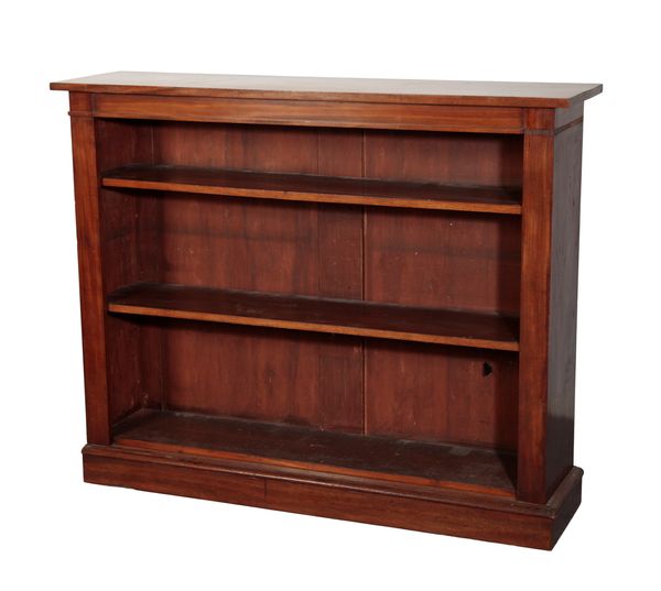 A REGENCY MAHOGANY OPEN BOOKCASE