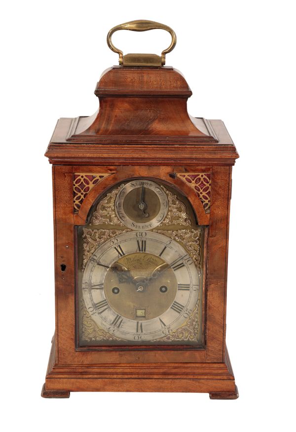 A GEORGE III MAHOGANY BRACKET CLOCK, CIRCA 1768