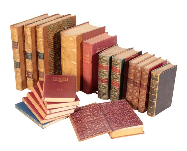 A COLLECTION OF ANTIQUARIAN LEATHER BOUND BOOKS