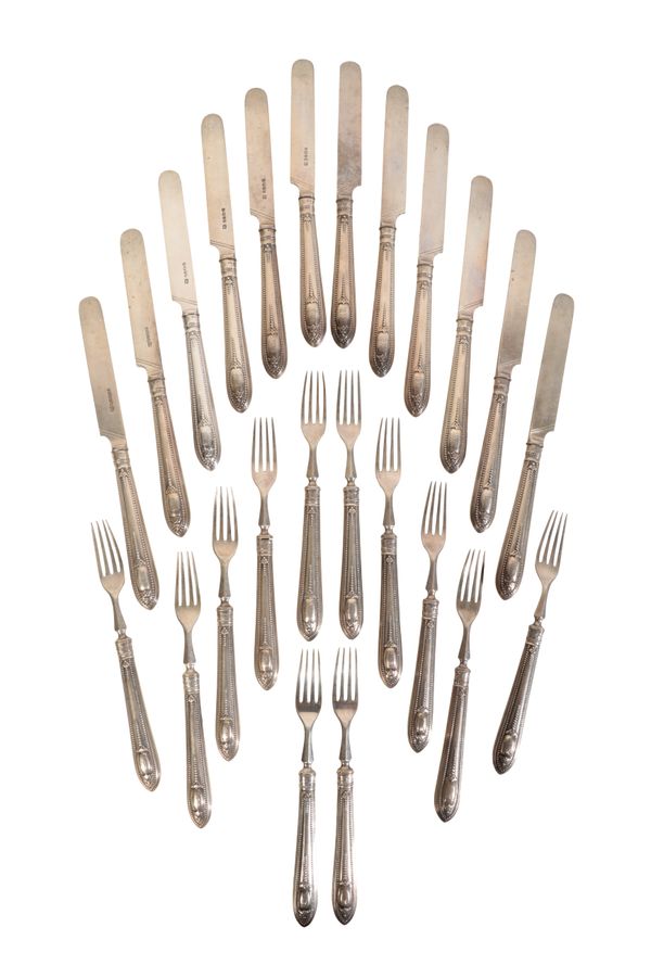 A COLLECTION OF VICTORIAN SILVER CUTLERY