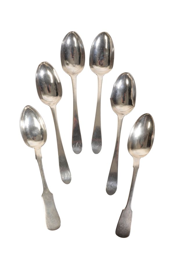 A COLLECTION OF SILVER SERVING SPOONS