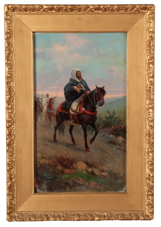 EMILE MARIN (1876-1940) A pair of studies of Arab warriors on horseback
