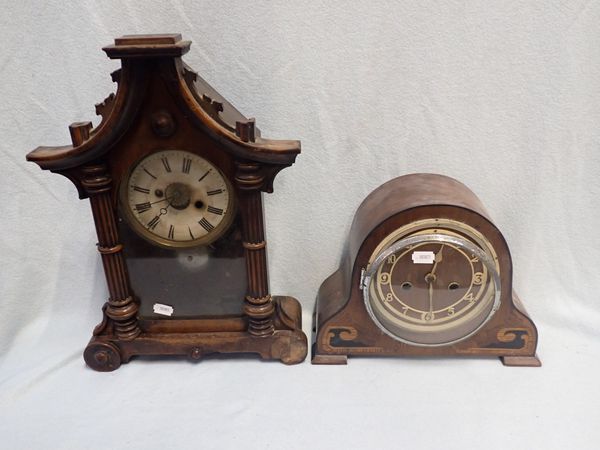 TWO MANTEL CLOCKS