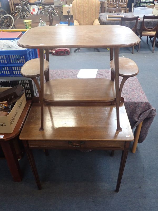 A GEORGE III MAHOGANY SIDE TABLE