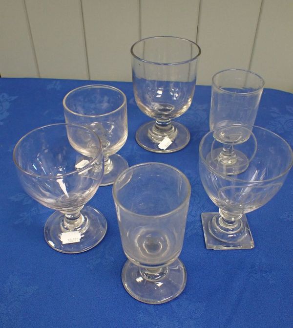 A COLLECTION OF EARLY VICTORIAN/GEORGIAN DRINKING GLASSES