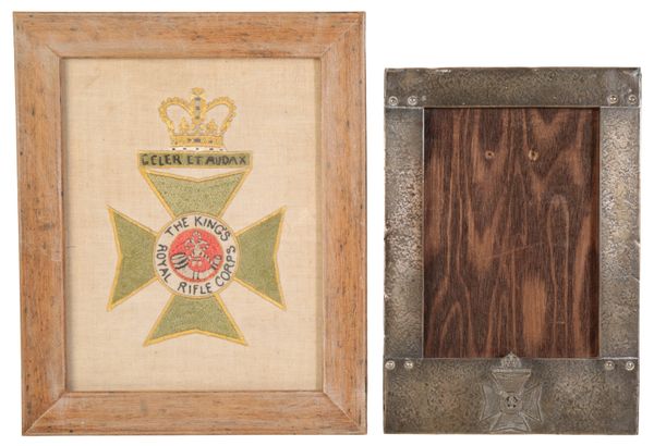 THE KINGS ROYAL RIFLE CORPS SILVER PLATED PHOTO FRAME