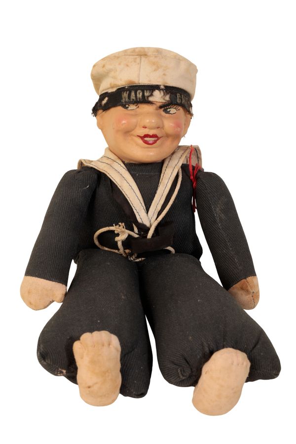 A LATE 19TH CENTURY NAVY SAILOR DOLL