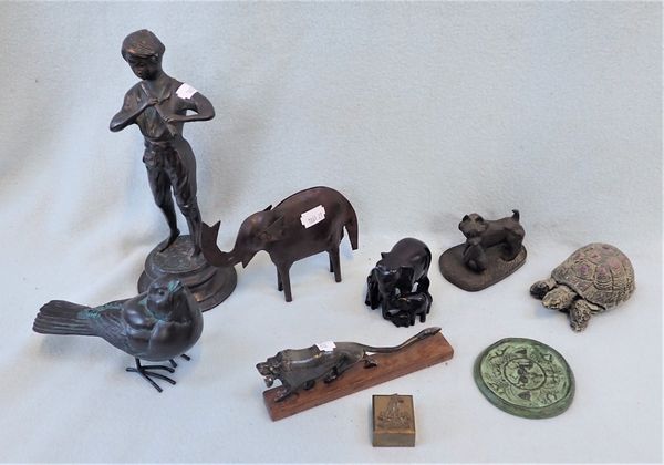 A BRONZE STATUE AND OTHER SIMILAR ITEMS