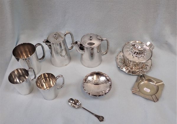 A COLLECTION OF SILVER PLATED ITEMS