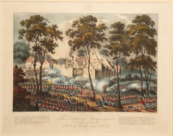 T. SUTHERLAND "The Exterior of Hougoumont, Battle of Waterloo, June 18th 1815"