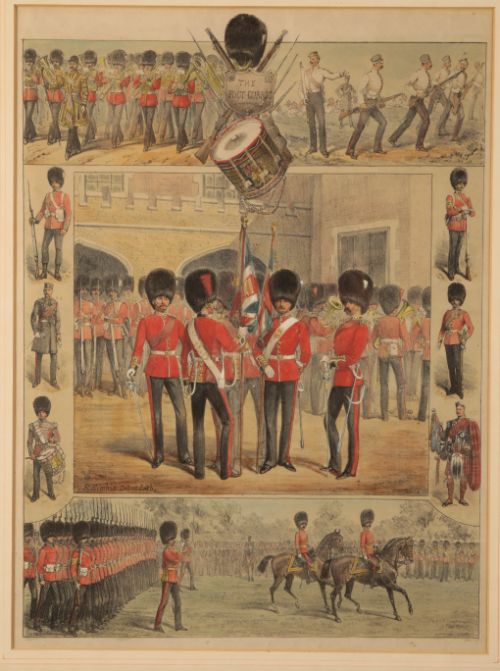 THE INFANTRY OF THE GUARD coloured print,