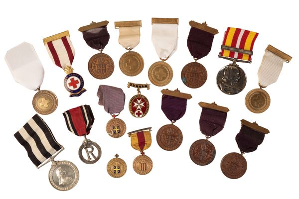 A COLLECTION OF GREAT WAR MEDICAL INTEREST MEDALS.