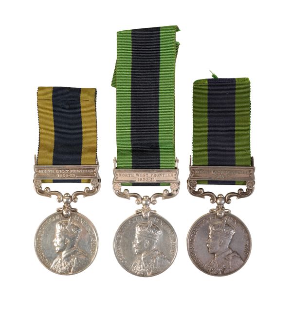 THREE SINGLE INDIAN GENERAL SERVICES MEDAL TO DLI