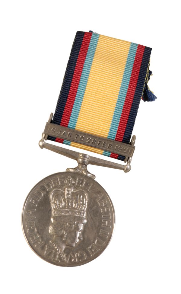 GULF WAR MEDAL TO GUNNER BARNES RA