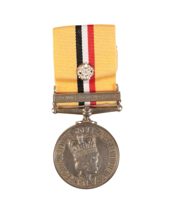 IRAQ MEDAL WITH BAR TO BDR BEMROSE 7 PARACHUTE REGT RHA