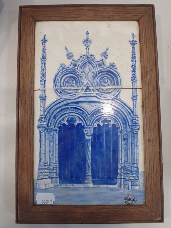 AN EARLY 20TH CENTURY PORTUGUESE TILE PANEL