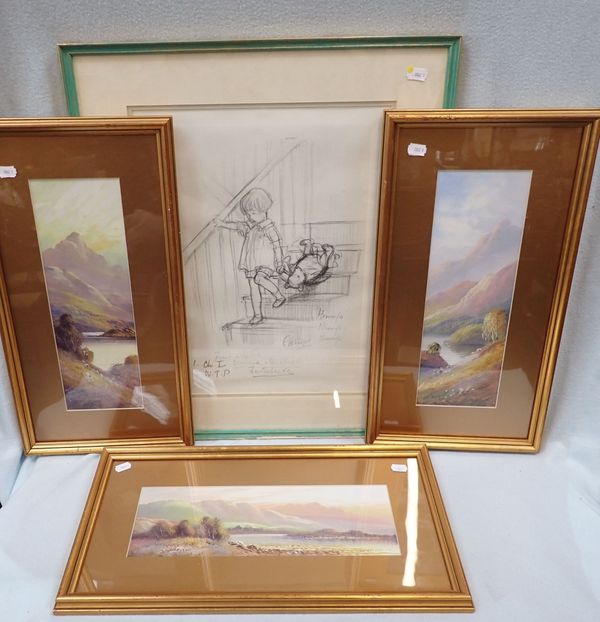 THREE LATE 19TH CENTURY WATERCOLOURS LANDSCAPES