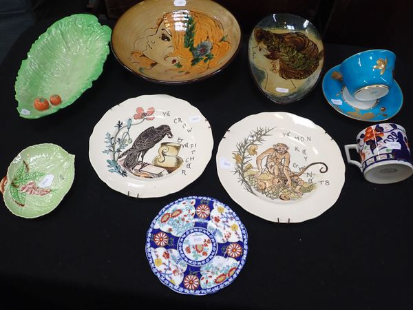 A COLLECTION OF VICTORIAN AND MODERN CERAMICS