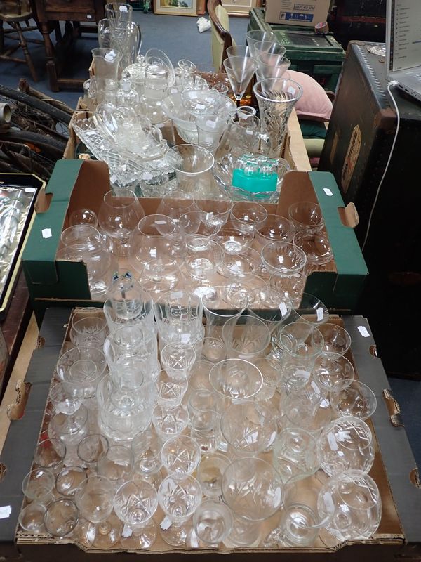 A LARGE COLLECTION OF DOMESTIC GLASSWARE