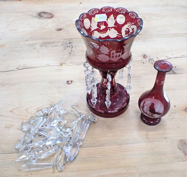 A BOHEMIAN GLASS LUSTRE