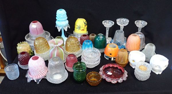 A COLLECTION OF VICTORIAN GLASS NIGHTLIGHTS