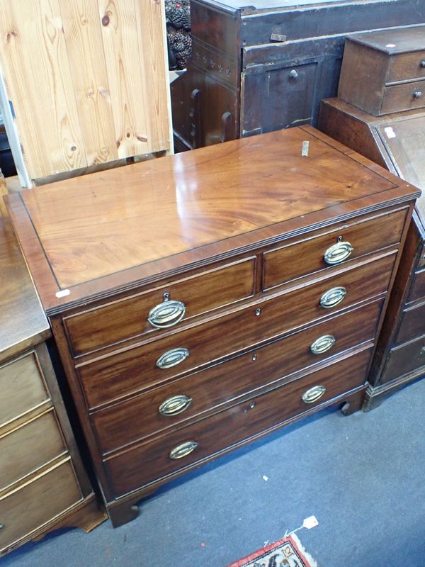A 19TH CENTURY CHEST OF DRAWERS