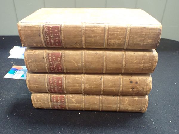 SIR WILLIAM BLACKSTONE: COMMENTARIES ON THE LAWS OF ENGLAND IN FOUR BOOKS,