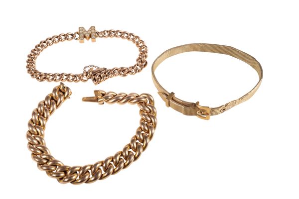 A 15CT YELLOW GOLD CHAIN LINK BRACELET