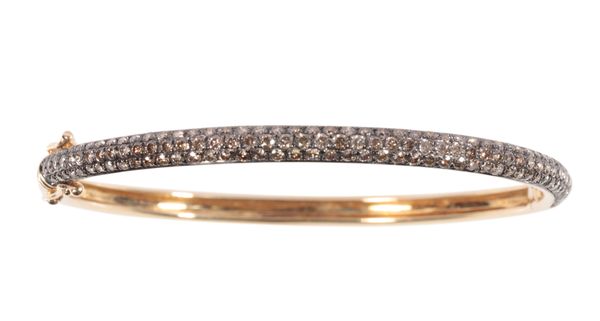 A CHOCOLATE DIAMOND HALF BANGLE