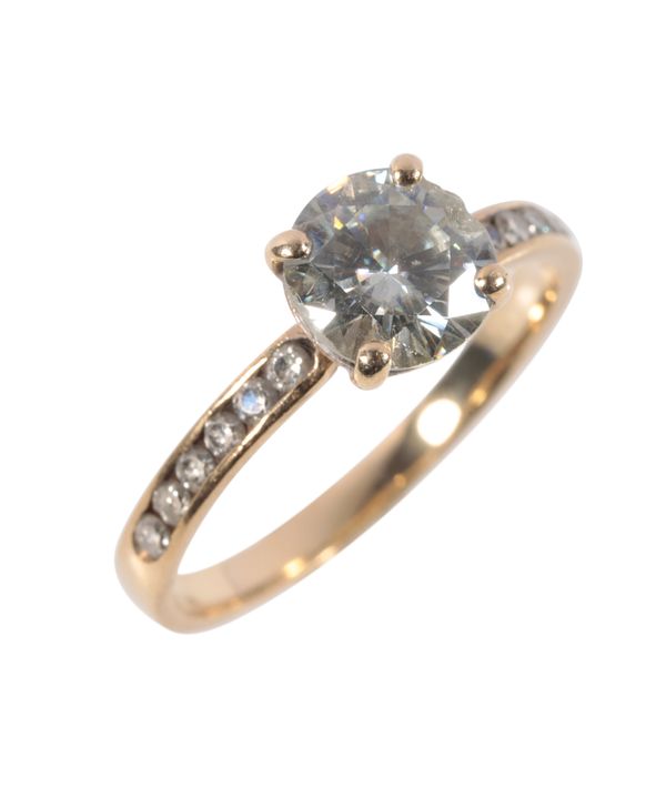A MOISSANITE SOITAIRE RING
