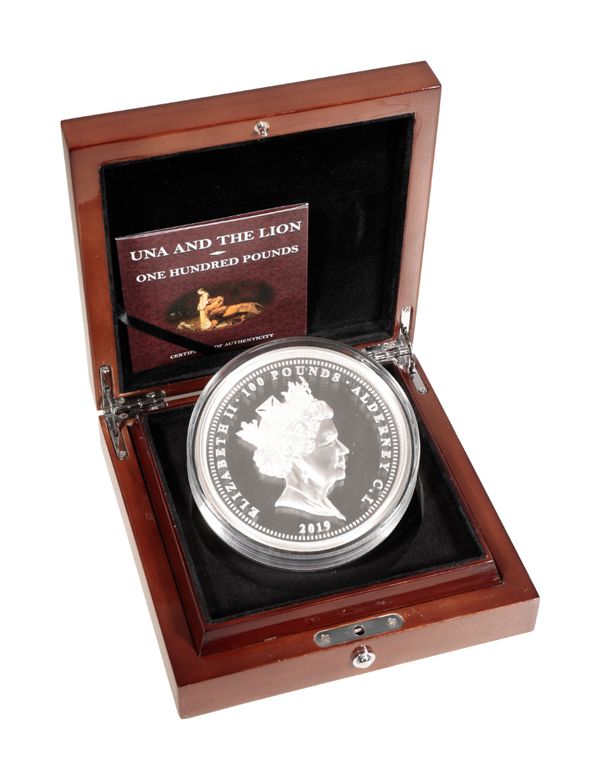 A 1 KILO PURE SILVER UNA AND THE LION 2019 COIN