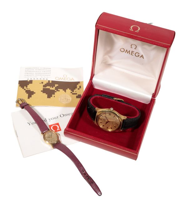 OMEGA: A GENEVE GOLD PLATED GENTLEMAN'S WRISTWATCH