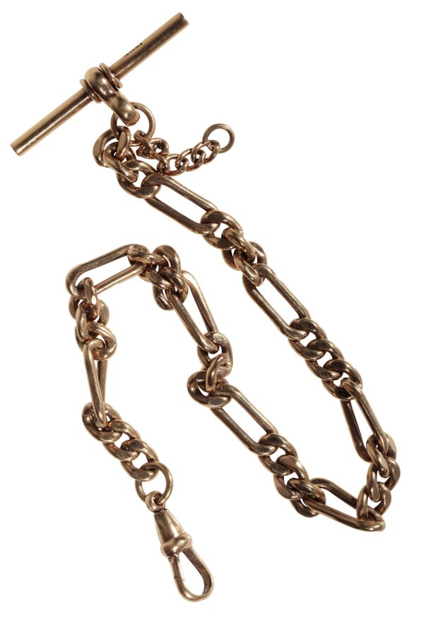 A 9CT GOLD FOB CHAIN